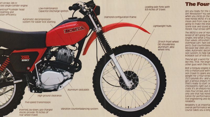 XR 250 my '79 brochure