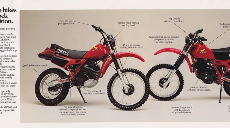 XR 250R my '81 brochure