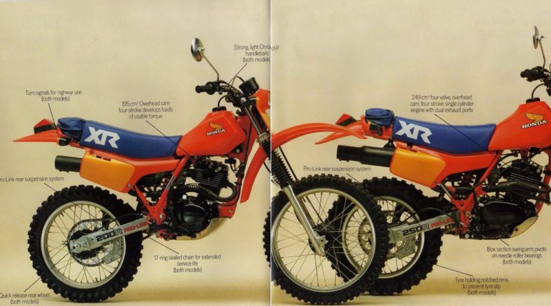 XR 250R my '83 brochure