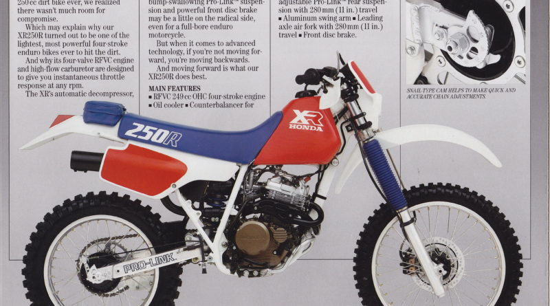 XR 250R my '86 brochure