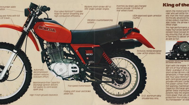 XR 500 my '79 brochure