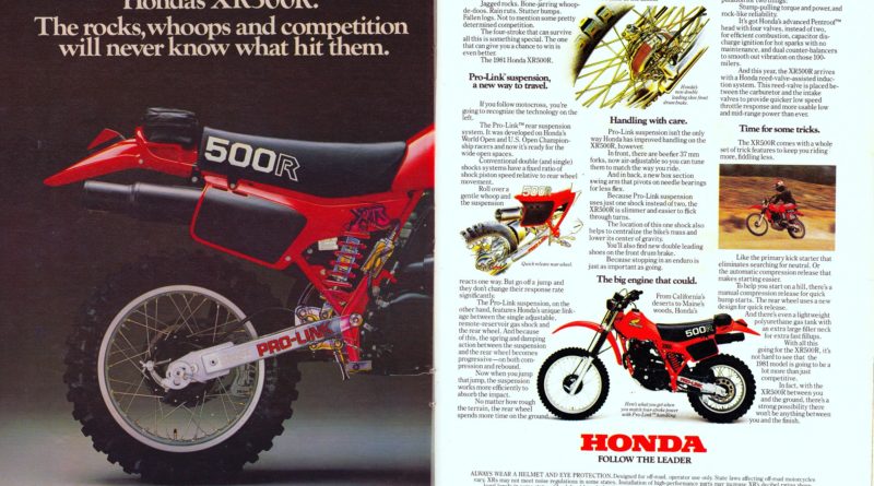 XR 500R my '81 brochure