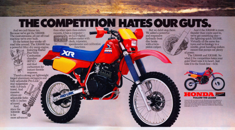 XR 600R my'85 brochure