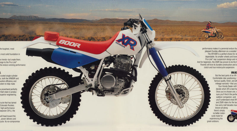 XR 600R my 92 brochure
