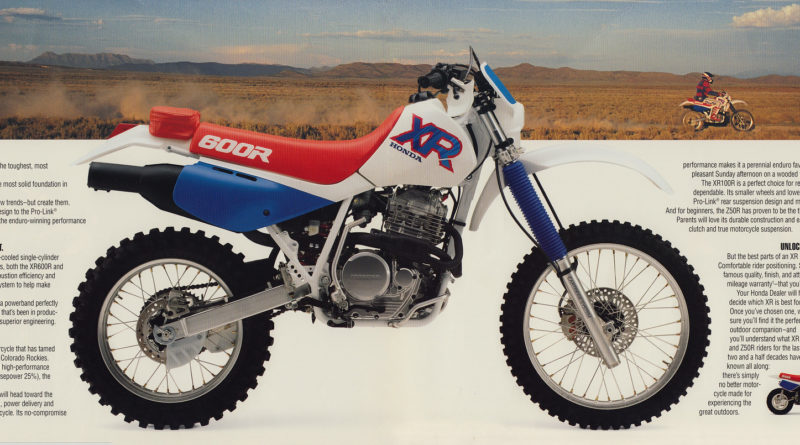 XR 600R my 92 brochure